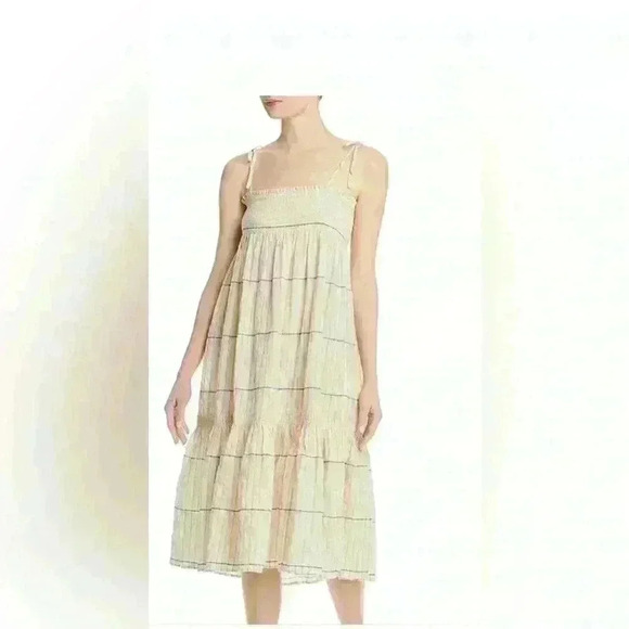Sun Dress TORY BURCH CONVERTIBLE DRESS IN IVORY/BLUE Size S/P - Picture 1 of 7